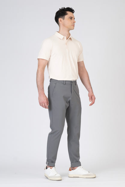 SPP0082 - Ultra Stretch Light Brushed Short Sleeve Polo - Offwhite