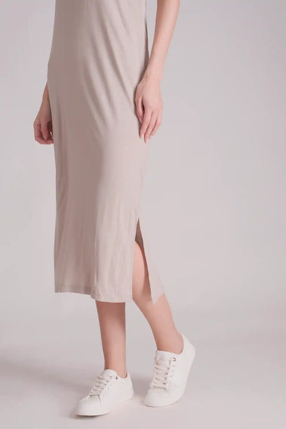 SPWQ0024 - Women's Essential Ultra Soft Stretch Vest Dress - Beige