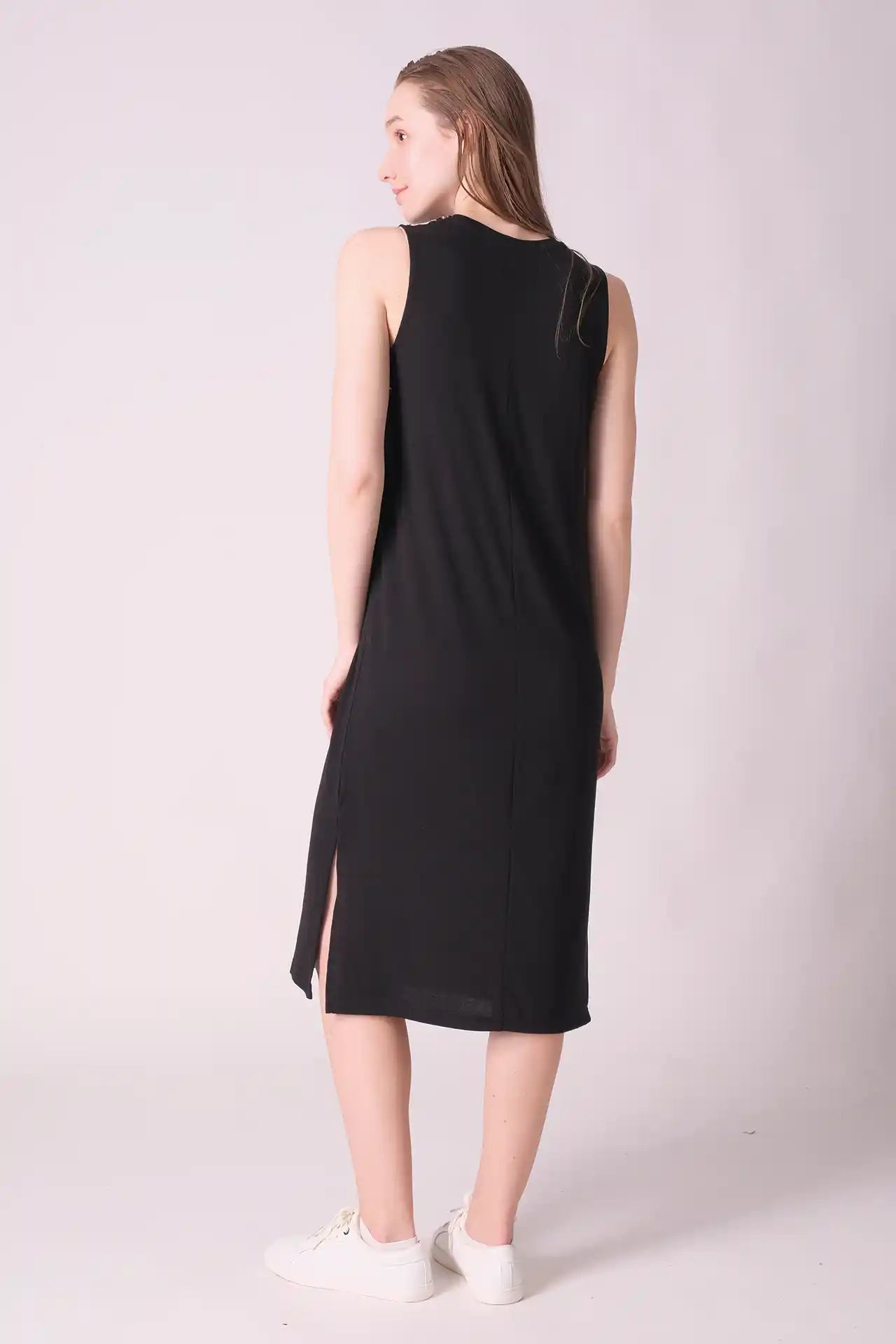 SPWQ0024 - Women's Essential Ultra Soft Stretch Vest Dress - Black