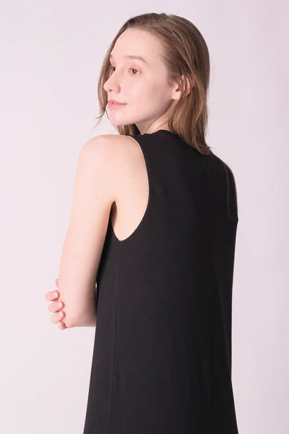 SPWQ0024 - Women's Essential Ultra Soft Stretch Vest Dress - Black