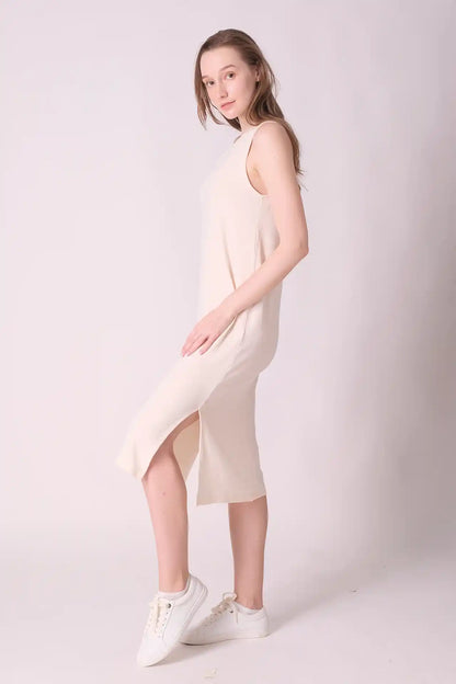 SPWQ0024 - Women's Essential Ultra Soft Stretch Vest Dress - Cream