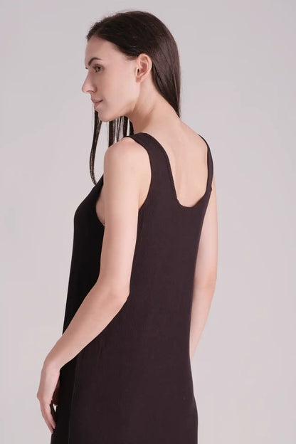SPWQ0026 - Women's Essential Ultra Soft Vest Dress - Black
