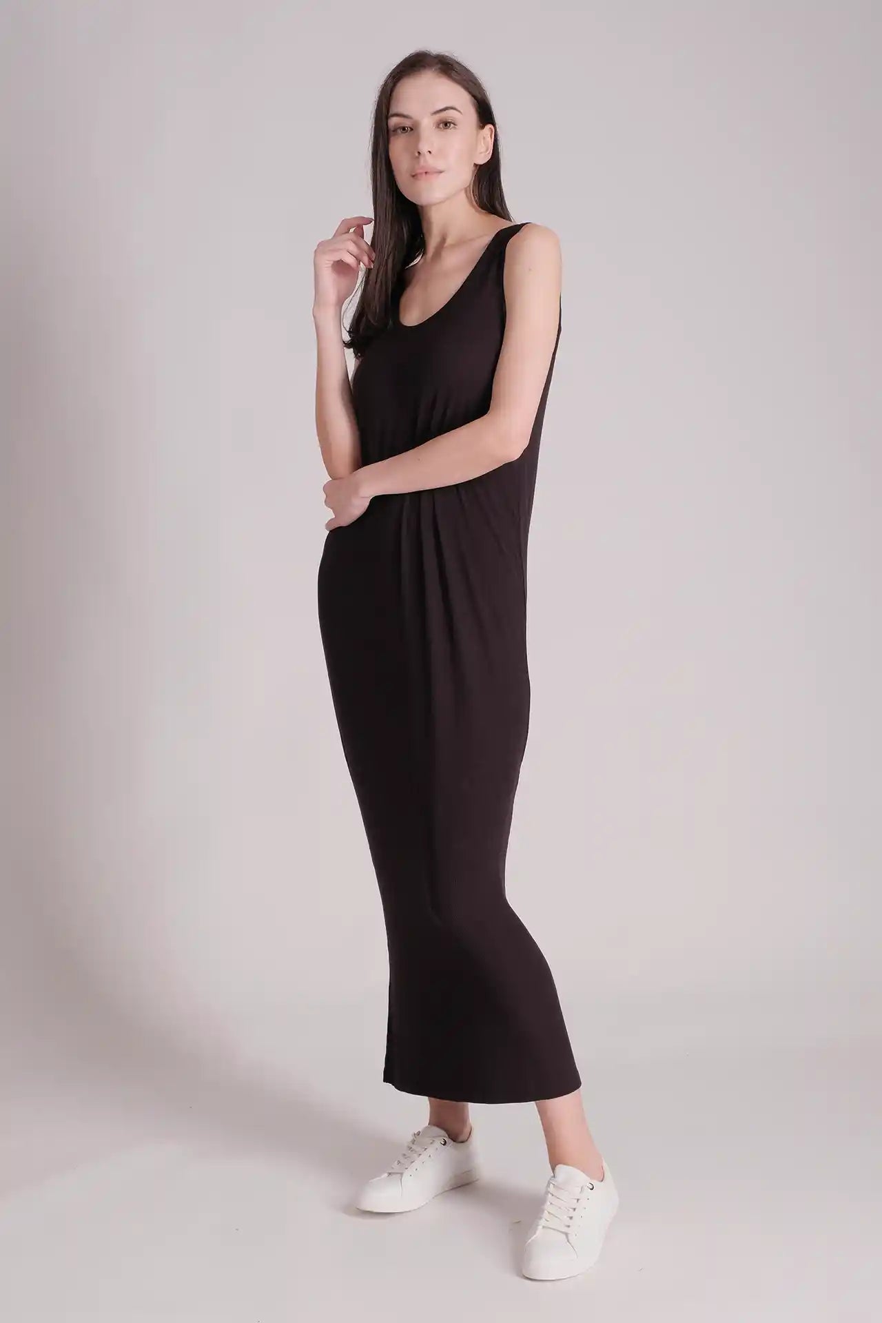 SPWQ0026 - Women's Essential Ultra Soft Vest Dress - Black