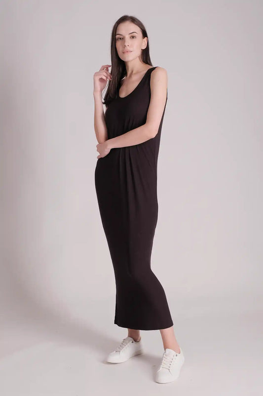 SPWQ0026 - Women's Essential Ultra Soft Vest Dress - Black