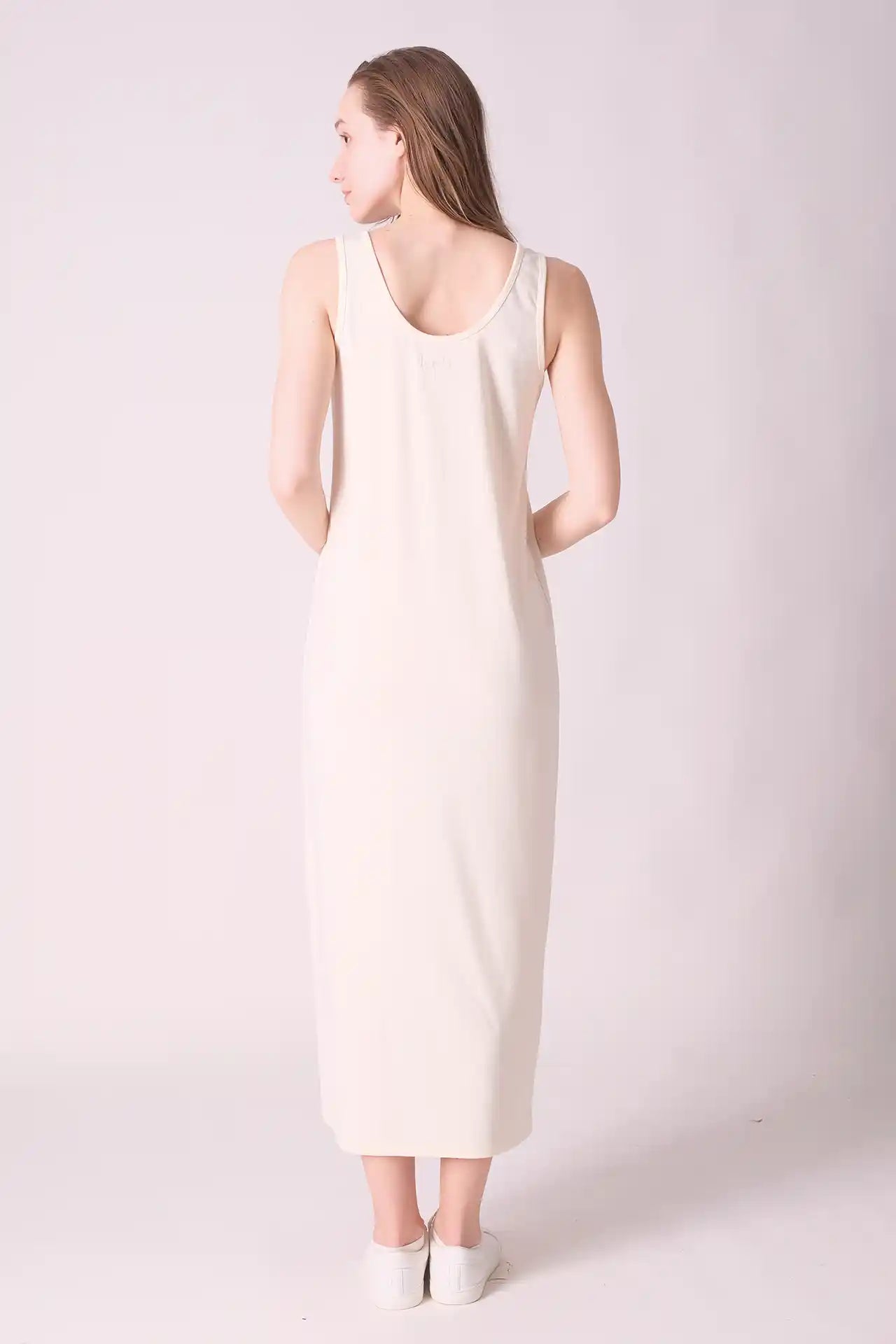 SPWQ0026 - Women's Essential Super soft Vest Dress - Cream