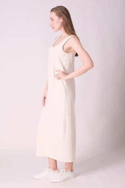 SPWQ0026 - Women's Essential Super soft Vest Dress - Cream