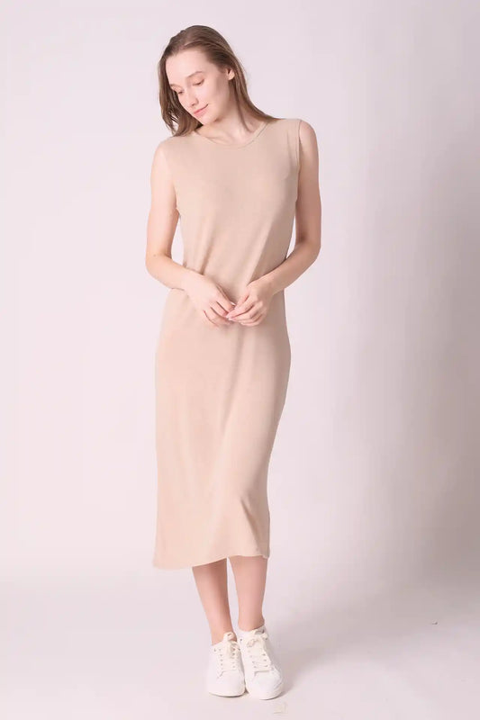SPWQ0032 - Women's Essential Sleeveless Dress - Coca