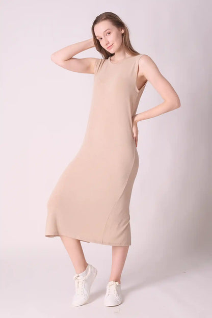 SPWQ0032 - Women's Essential Sleeveless Dress - Coca