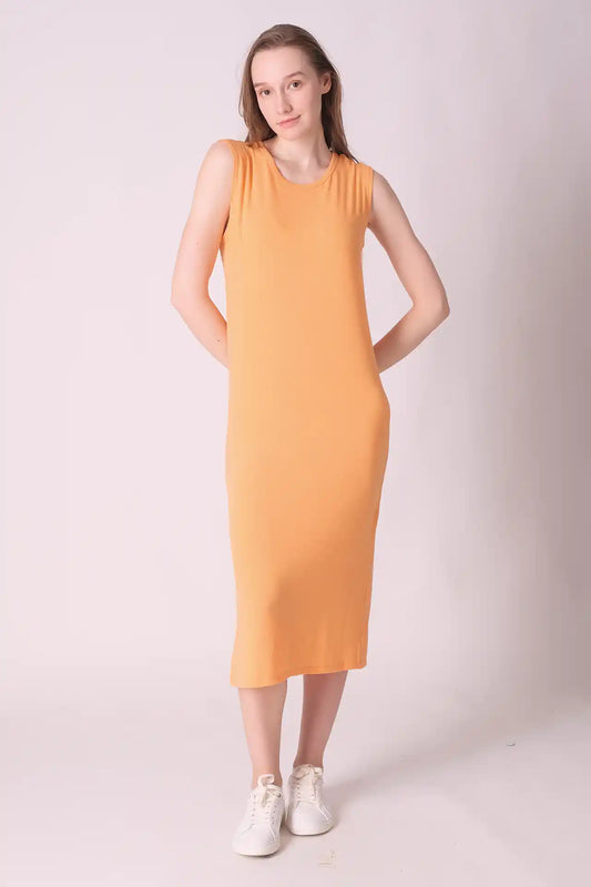 SPWQ0032 - Women's Essential Sleeveless Dress - Orange