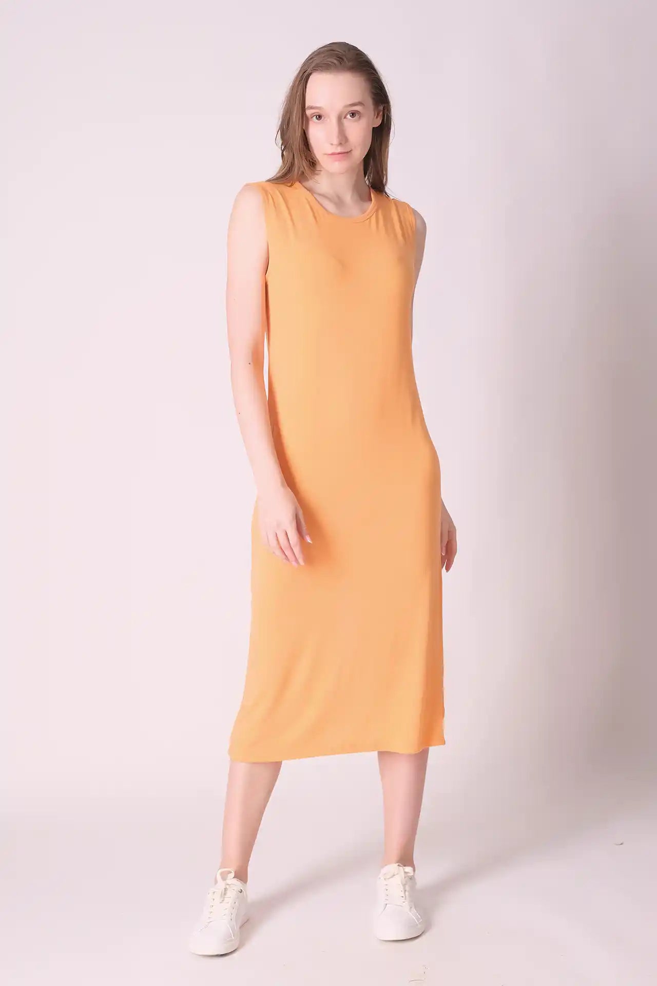 SPWQ0032 - Women's Essential Sleeveless Dress - Orange