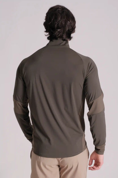 SPR0005 - Ultra 4-Way Stretch Nylon Training Half Zip - Army