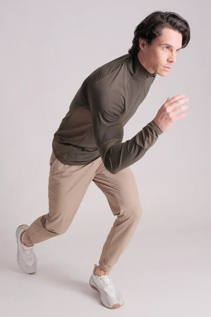 SPR0005 - Ultra 4-Way Stretch Nylon Training Half Zip - Army