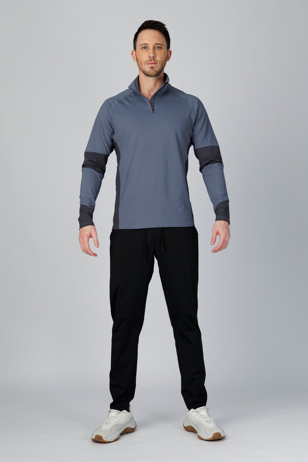 SPH0326 - Lightweight Stretch Nylon Hem Zip Joggers 30" - Black