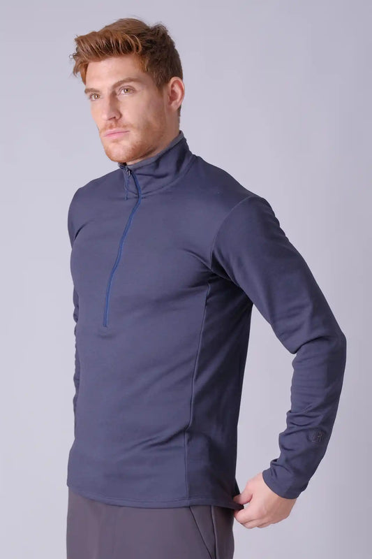 SPR0009 - Thermal Stretch Mock Neck Half Zip Hiking Top