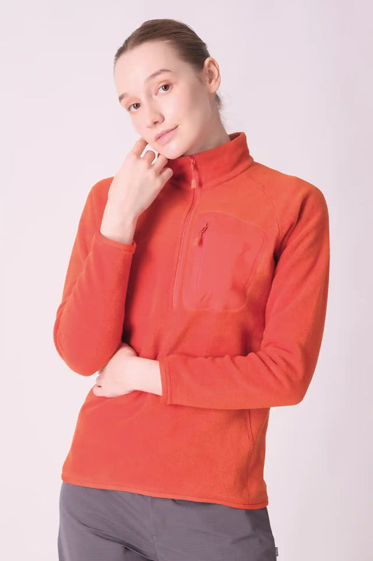 SPWR0027 - Women's Basic Fleece Pullover - Orange