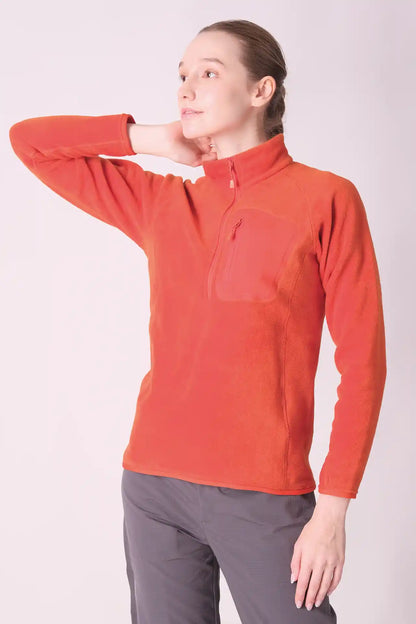 SPWR0027 - Women's Basic Fleece Pullover - Orange