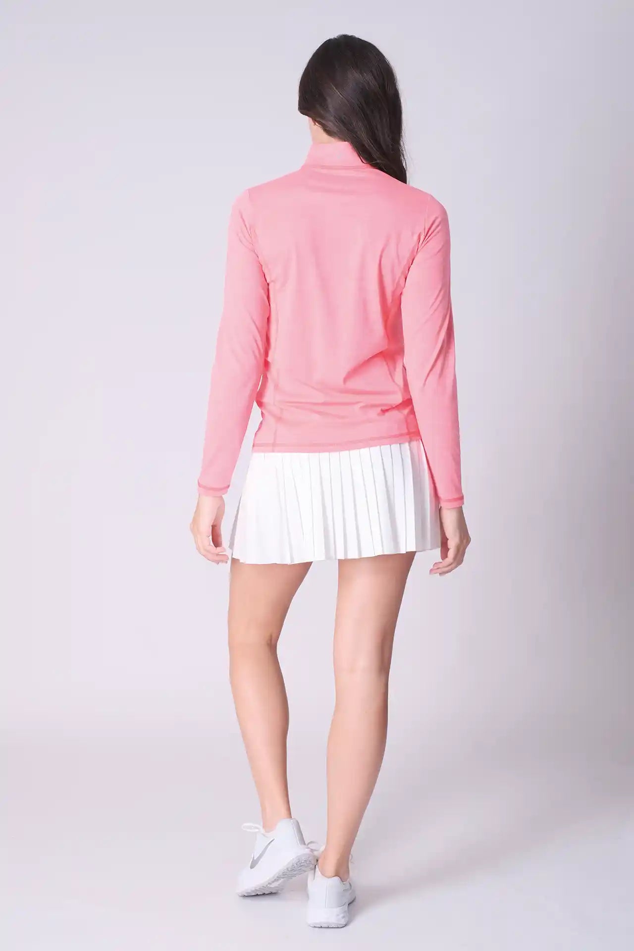 SPWR0029 - Women's Heather Jersey 1/4 Zip Pullover - Pink