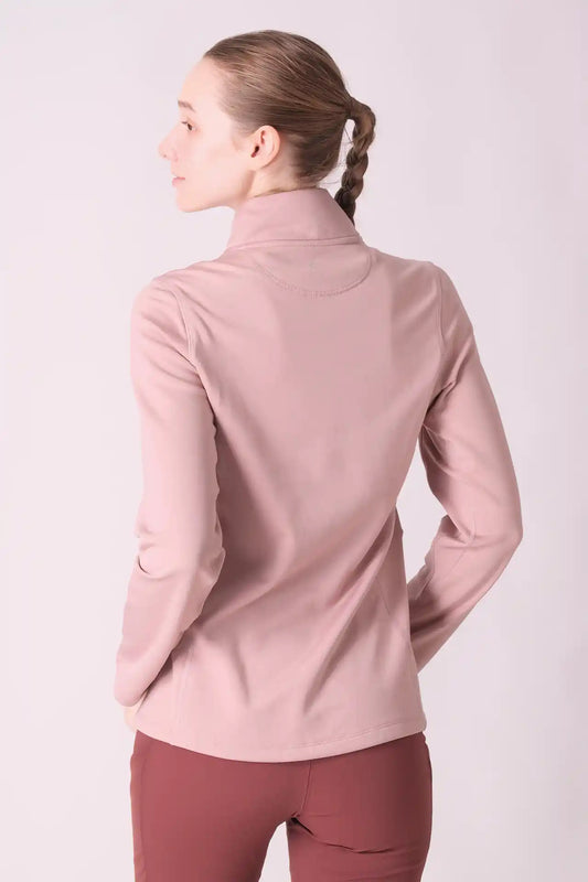 SPWR0030 - Women's Half Zip Base Top - Dusty Pink