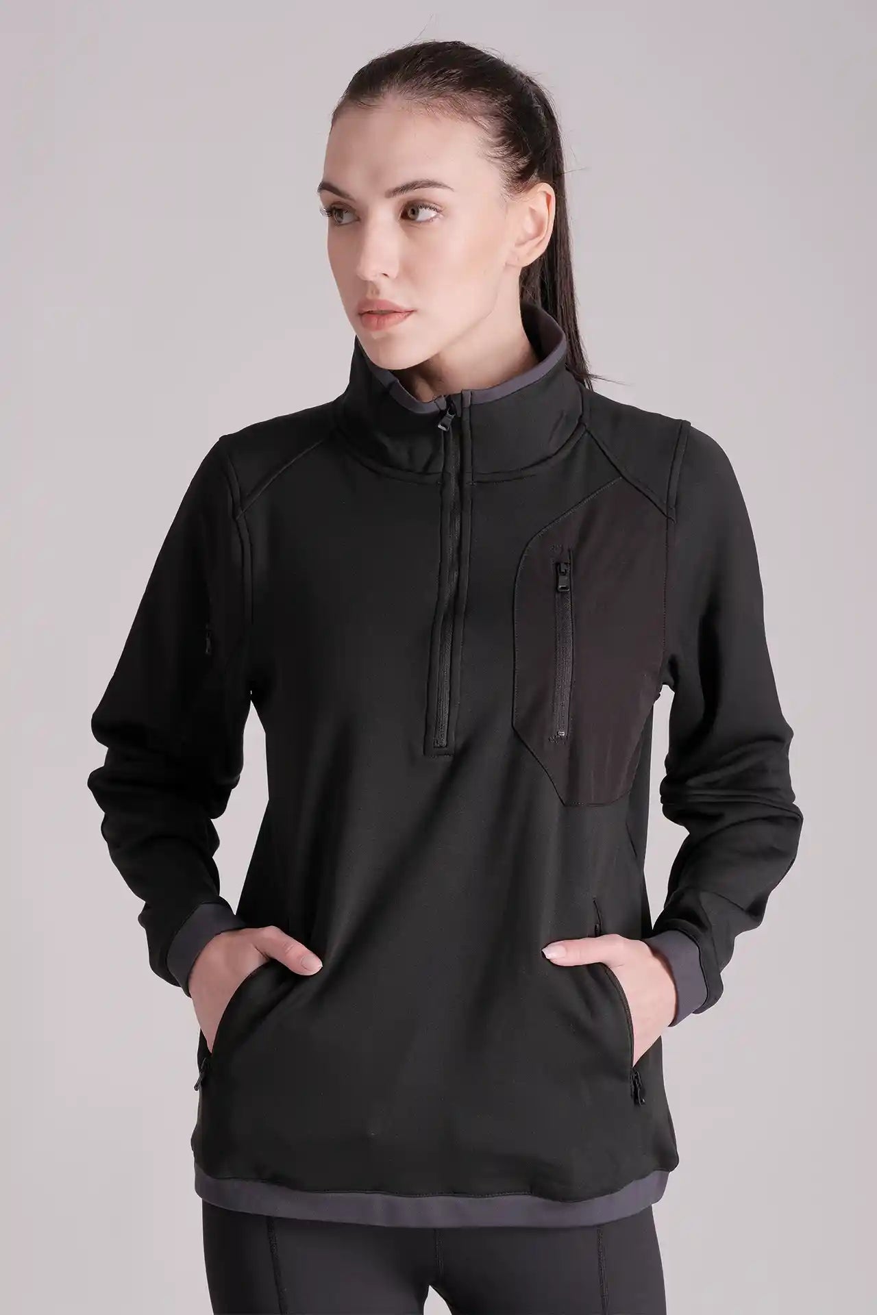 SPWR0031 - Women's Loose Anorak - Black