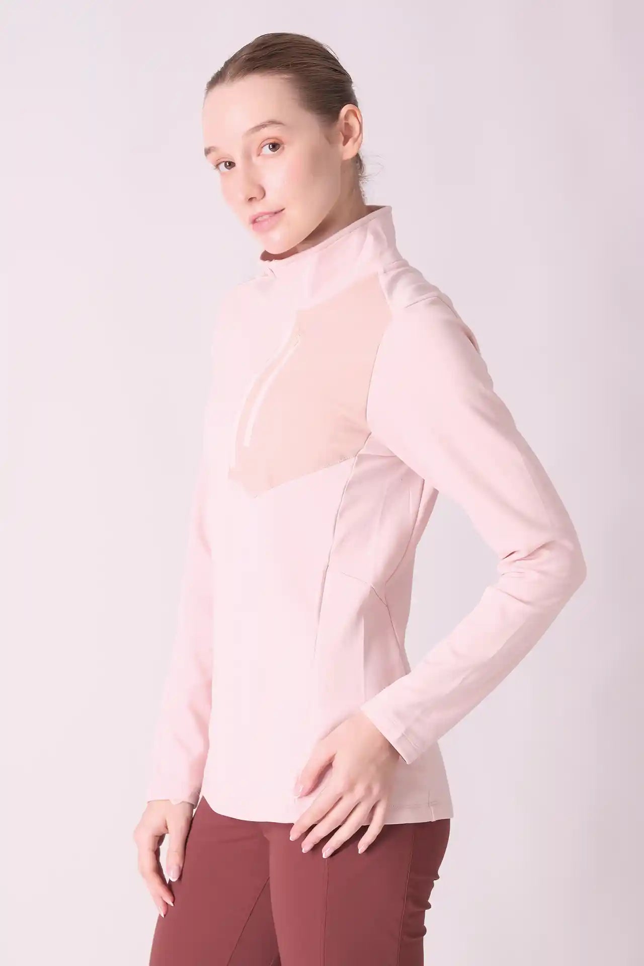 SPWR0032 - Women's Thermal Weight Pullover -Light Pink