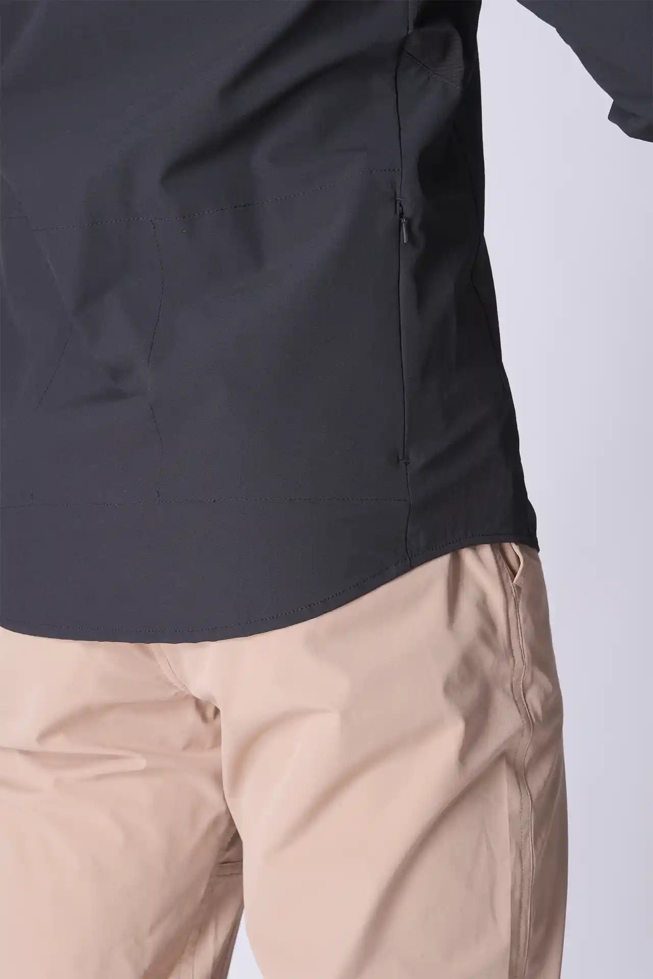 SPW0021 - Water Repellent Stretch Biking Button-Up Shirt - Black