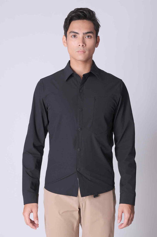 SPW0021 - Water Repellent Stretch Biking Button-Up Shirt