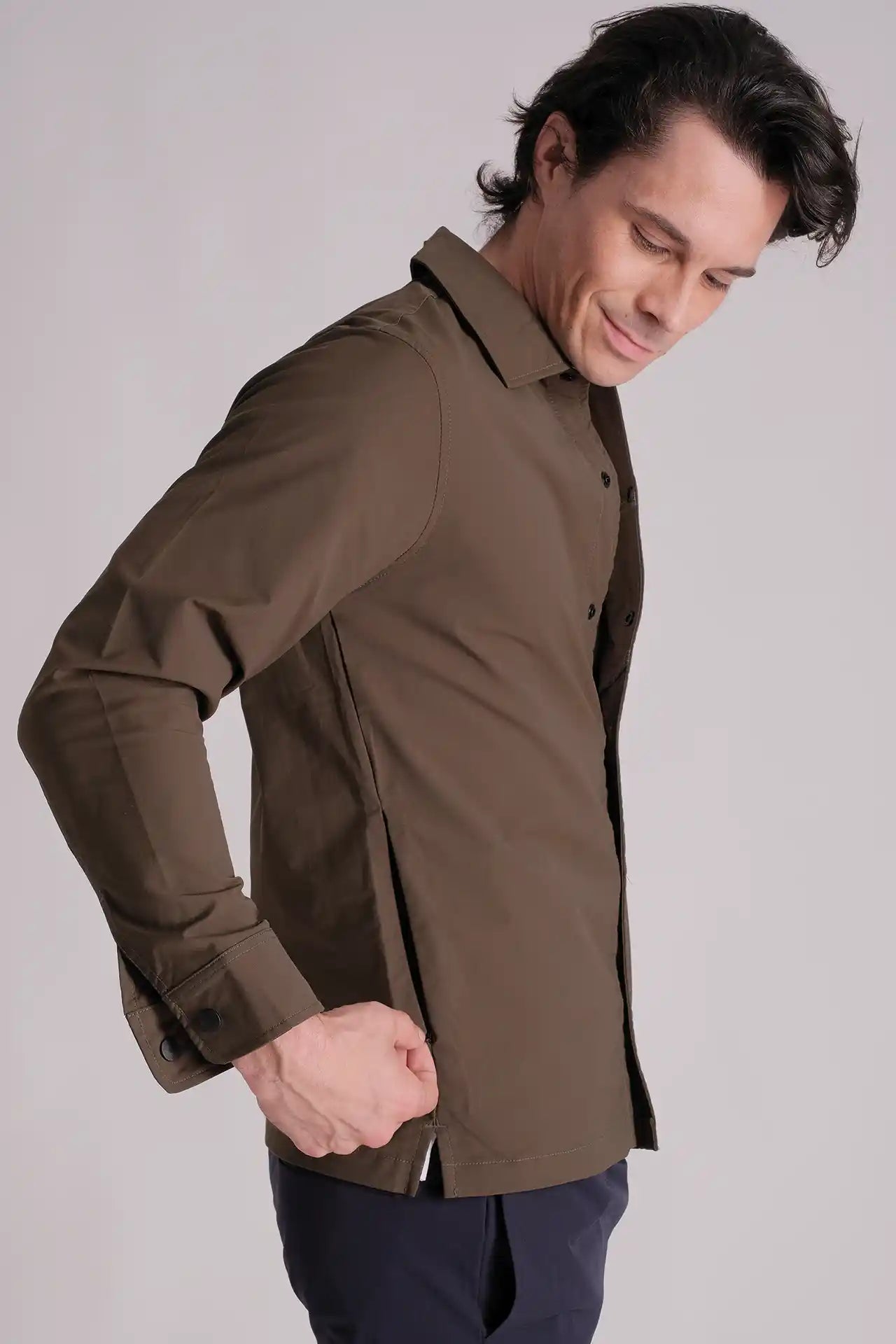 SPW22001 - Sustainable T400 Water Resistance Performance Shirt - Army