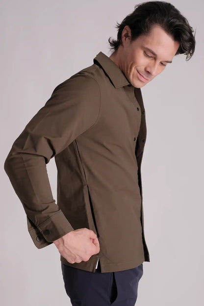 SPW22001 - Sustainable T400 Water Resistance Performance Shirt - Army