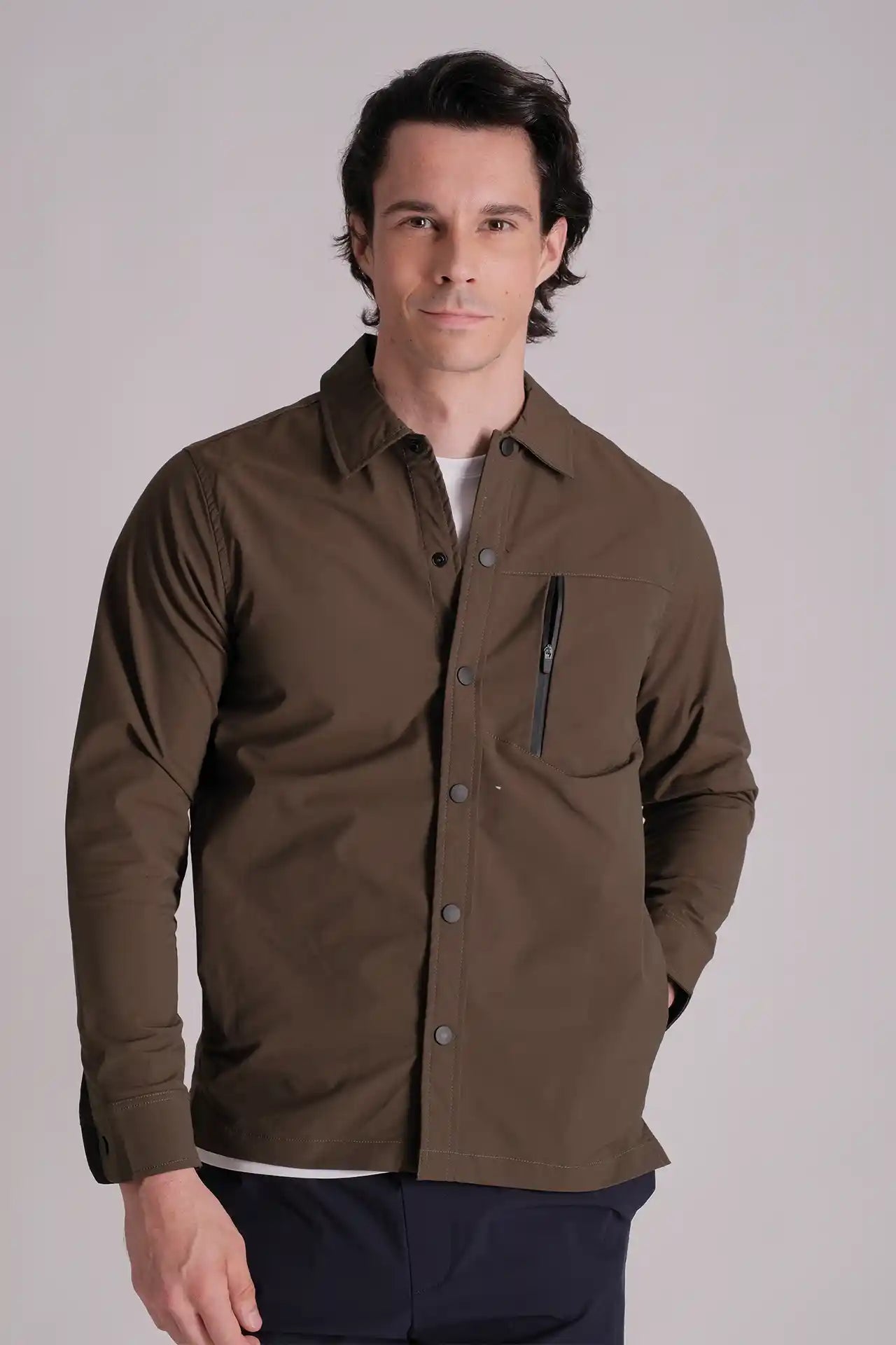 SPW22001 - Sustainable T400 Water Resistance Performance Shirt - Army