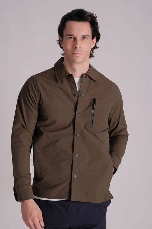 SPW22001 - Sustainable T400 Water Resistance Performance Shirt - Army