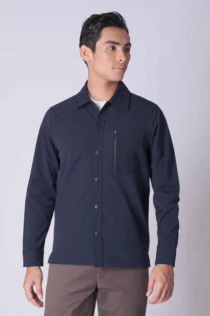 SPW22001 - Essential Water Resistant Outdoor Shirt Jacket - Navy