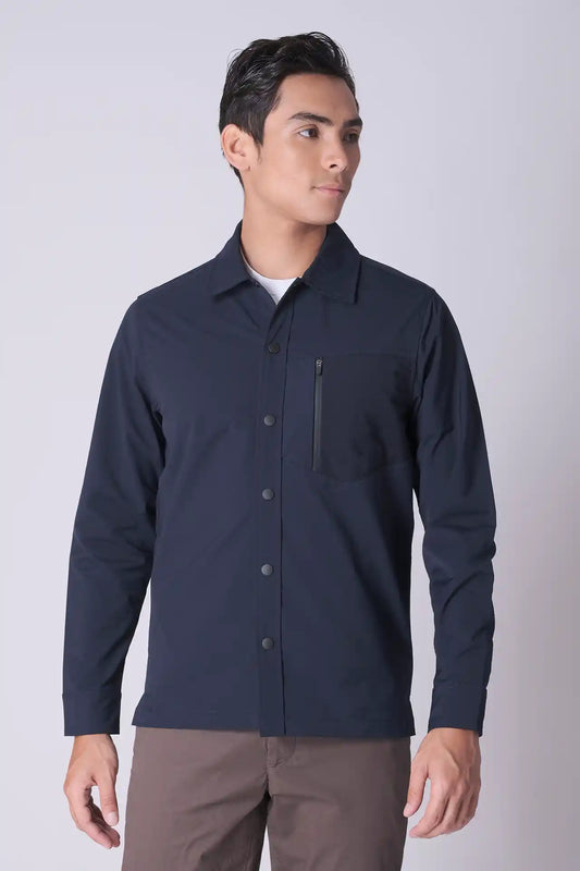 SPW22001 - Essential Water Resistant Outdoor Shirt Jacket - Navy