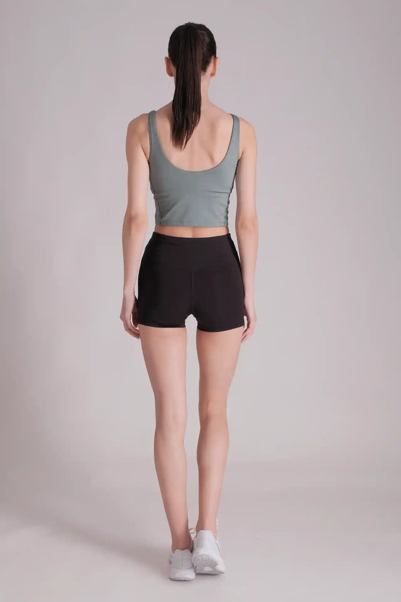 SPWX0005 - Women's V Neck Longline Sports Bra - Agave