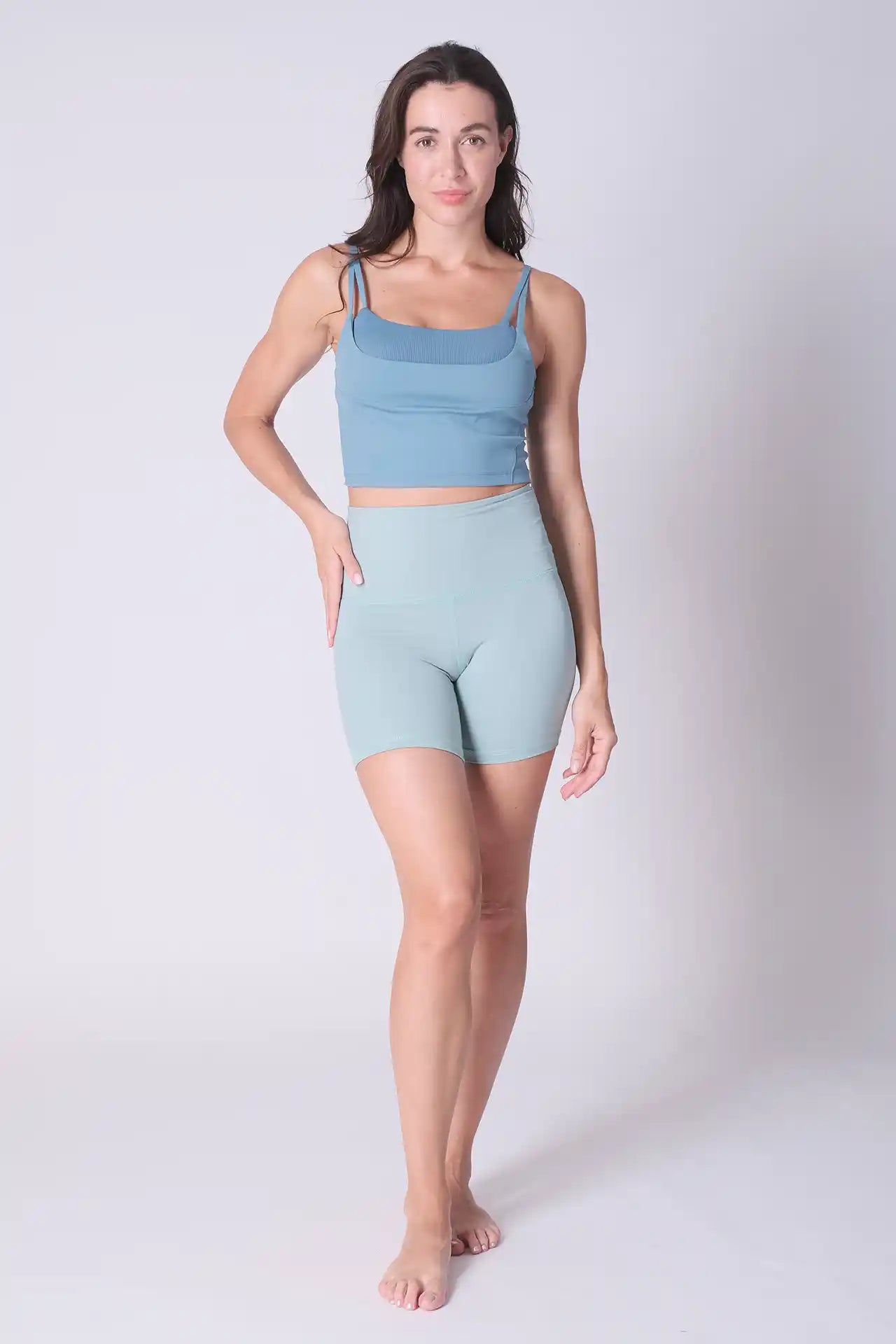 SPWX0012 - Women's Double Layers Bra Top - Blue