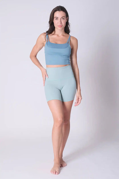 SPWX0012 - Women's Double Layers Bra Top - Blue