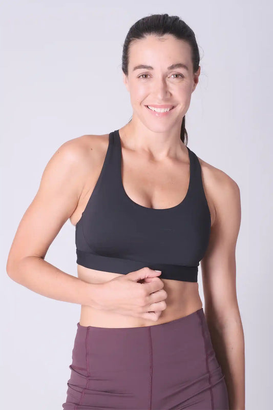 SPWX0015 - Women's Racerback Bra Top - Black