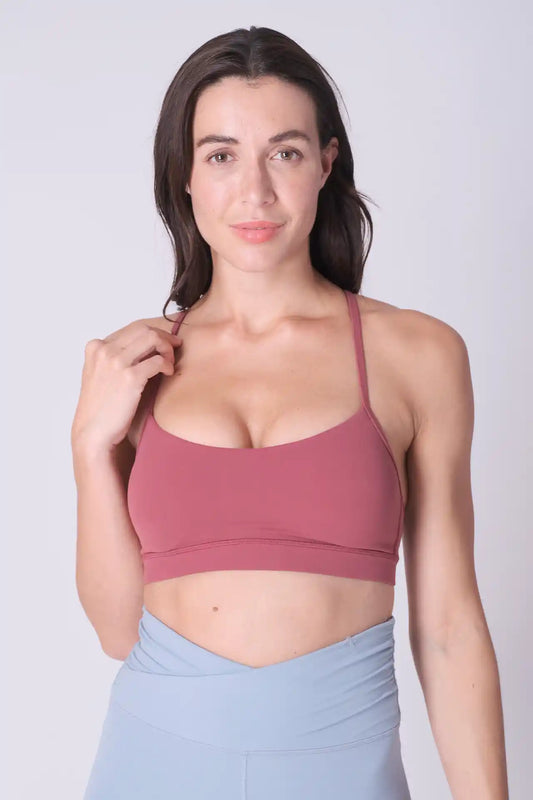 SPWX0019 - Women's Y-Shaped Adjustable Bra Top - Rose