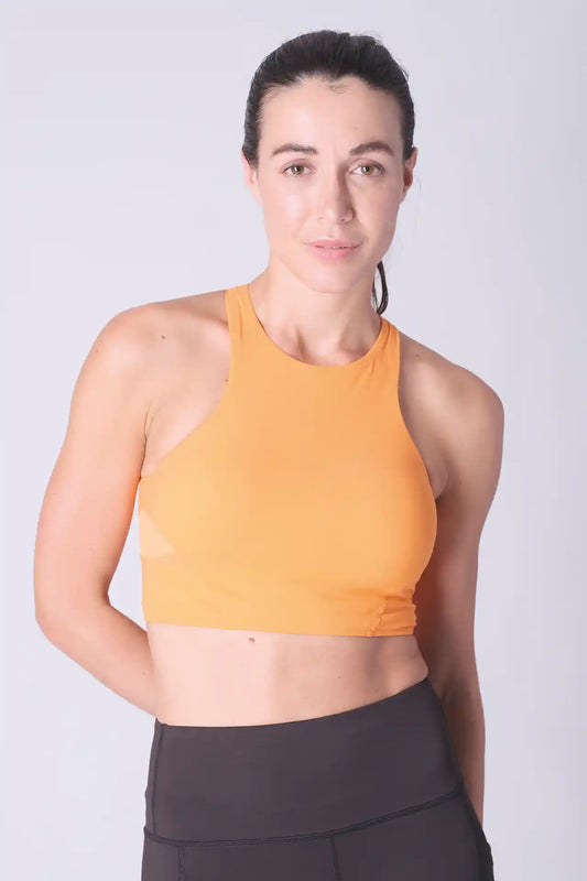 SPWX0021 - Women's Mesh Racerback Bra Top - Orange