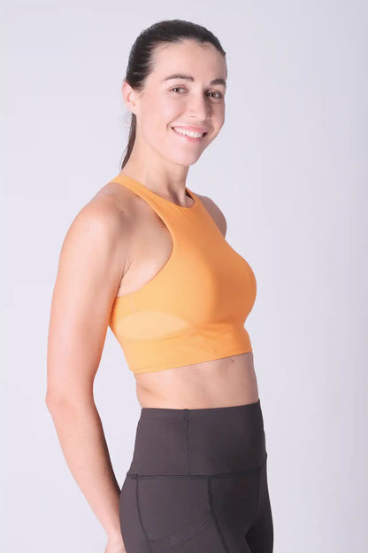 SPWX0021 - Women's Mesh Racerback Bra Top - Orange