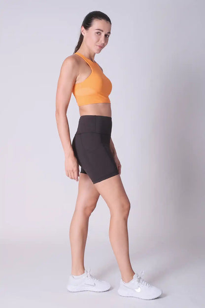 SPWX0021 - Women's Mesh Racerback Bra Top - Orange
