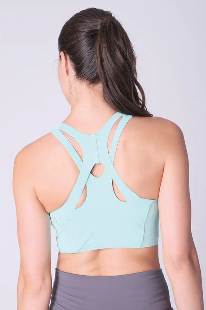 SPWX0022 - Women's Multi Crossed Back Bra Top - Mint