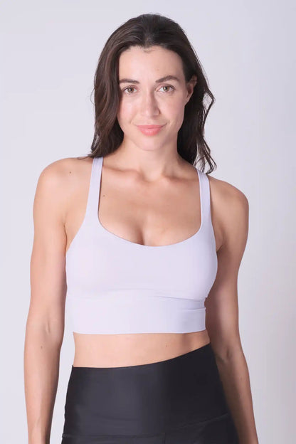 SPWX0024 - Women's Cross Double Straps Bra Top - Light Purple