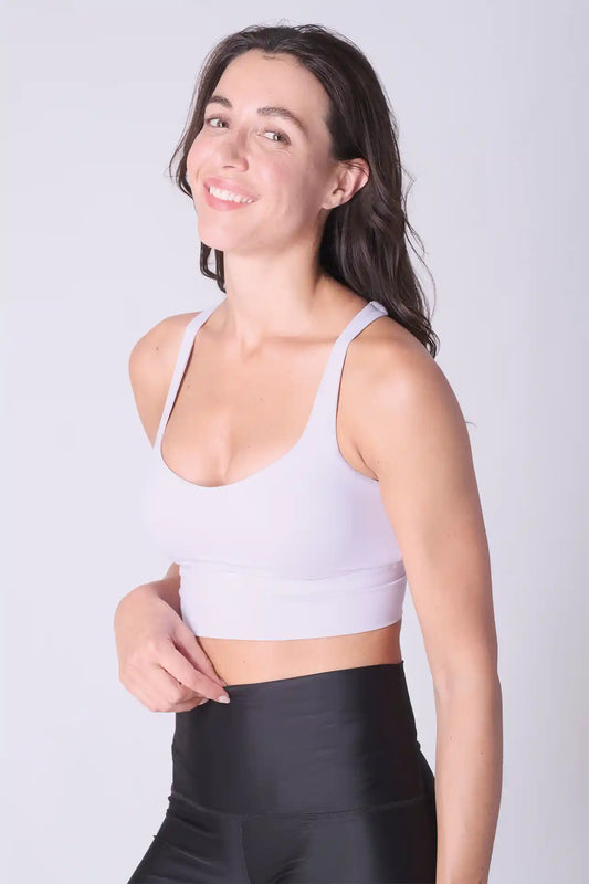 SPWX0024 - Women's Cross Double Straps Bra Top - Light Purple