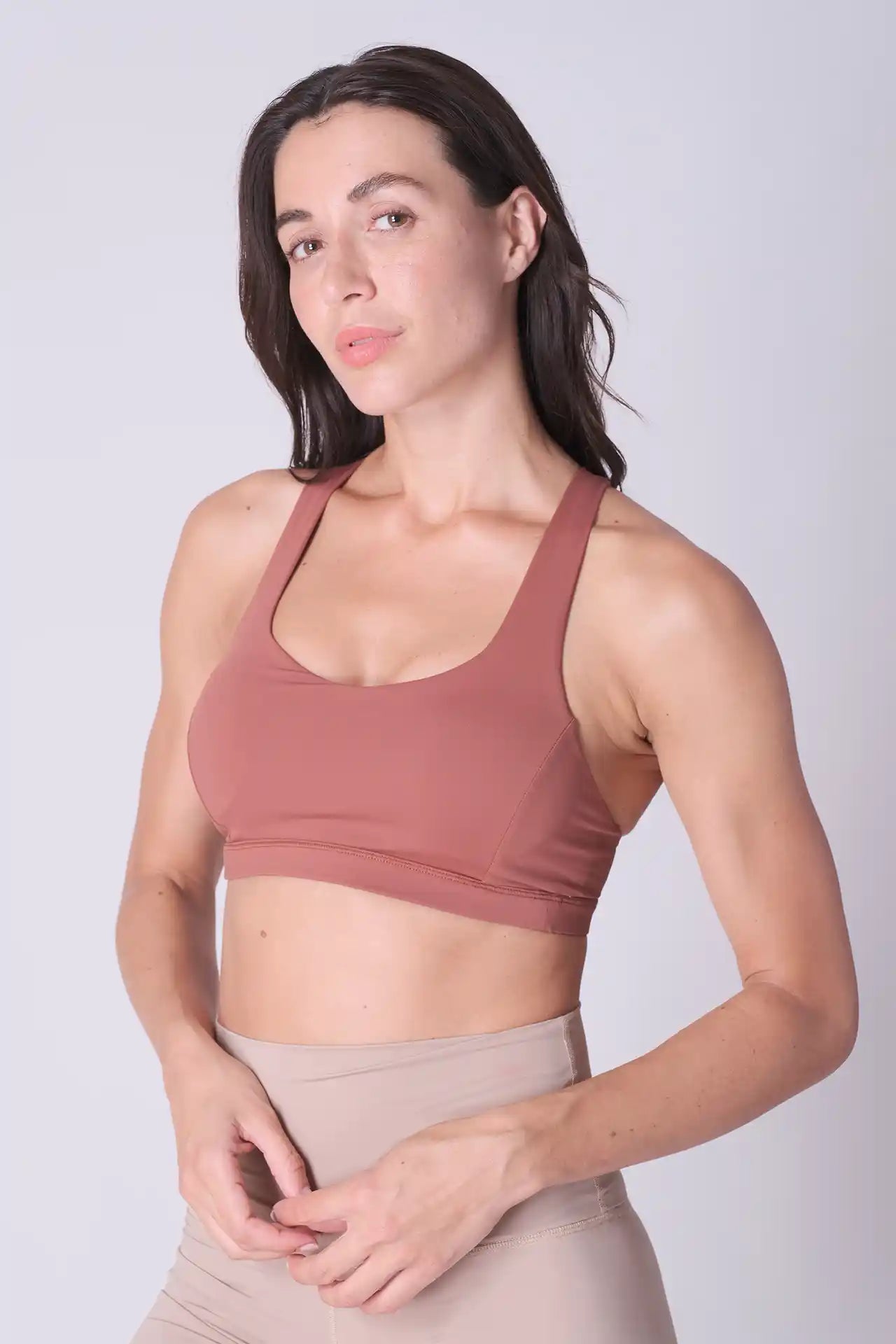 SPWX0025 - Women's Multi Crossed Straps Bra Top - Rose