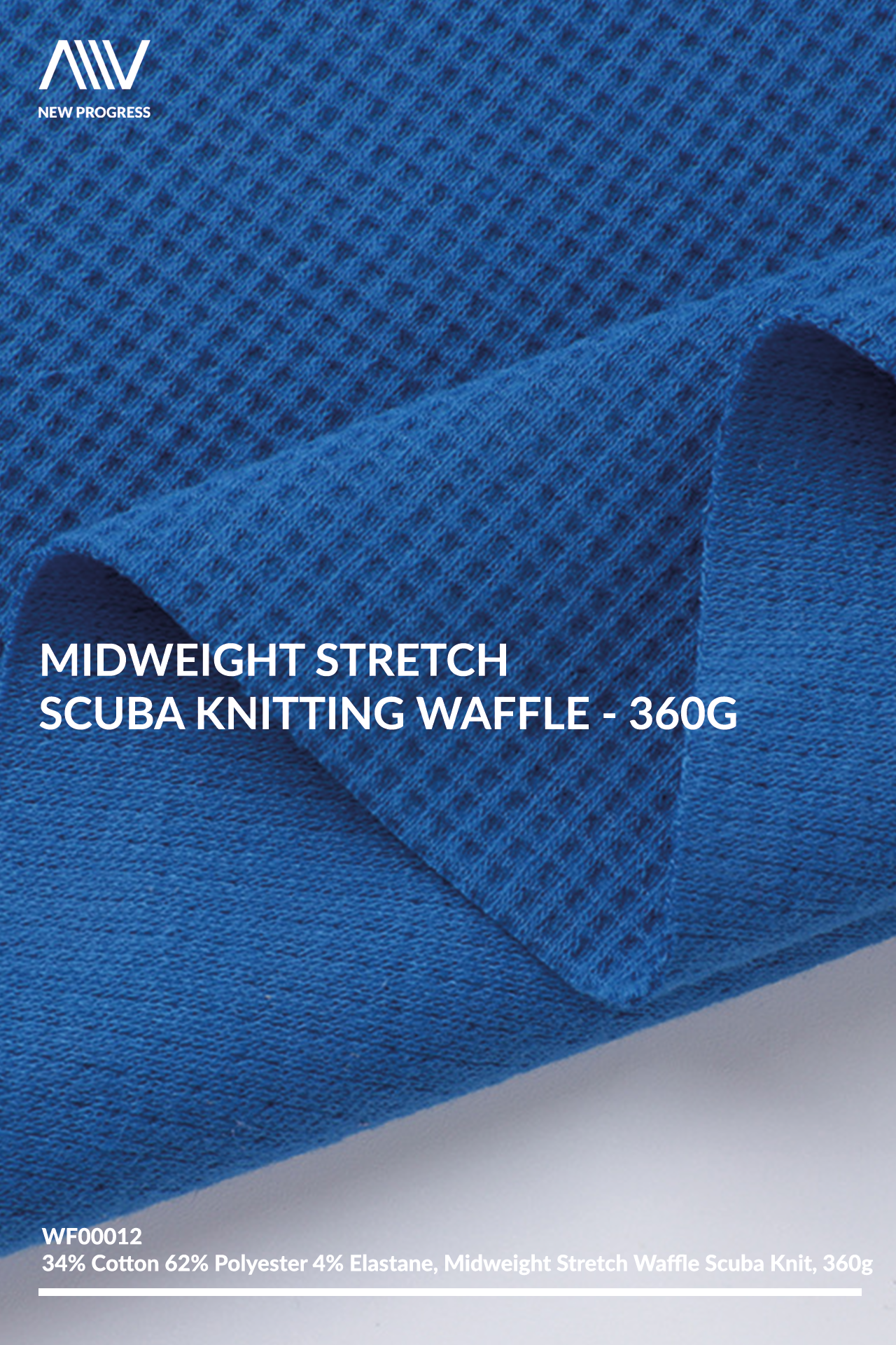 WF00012 - MIDWEIGHT STRETCH SCUBA KNITTING WAFFLE - 360G