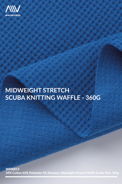 WF00012 - MIDWEIGHT STRETCH SCUBA KNITTING WAFFLE - 360G