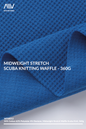 WF00012 - MIDWEIGHT STRETCH SCUBA KNITTING WAFFLE - 360G
