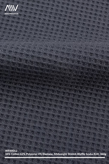 WF00012 - MIDWEIGHT STRETCH SCUBA KNITTING WAFFLE - 360G
