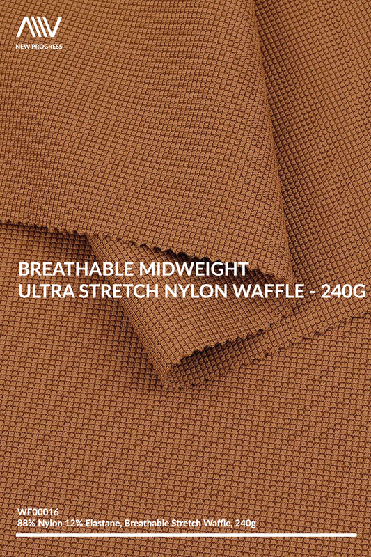 WF00016 - BEATHABLE MIDWEIGHT ULTRA STRETCH NYLON WAFFLE - 240G
