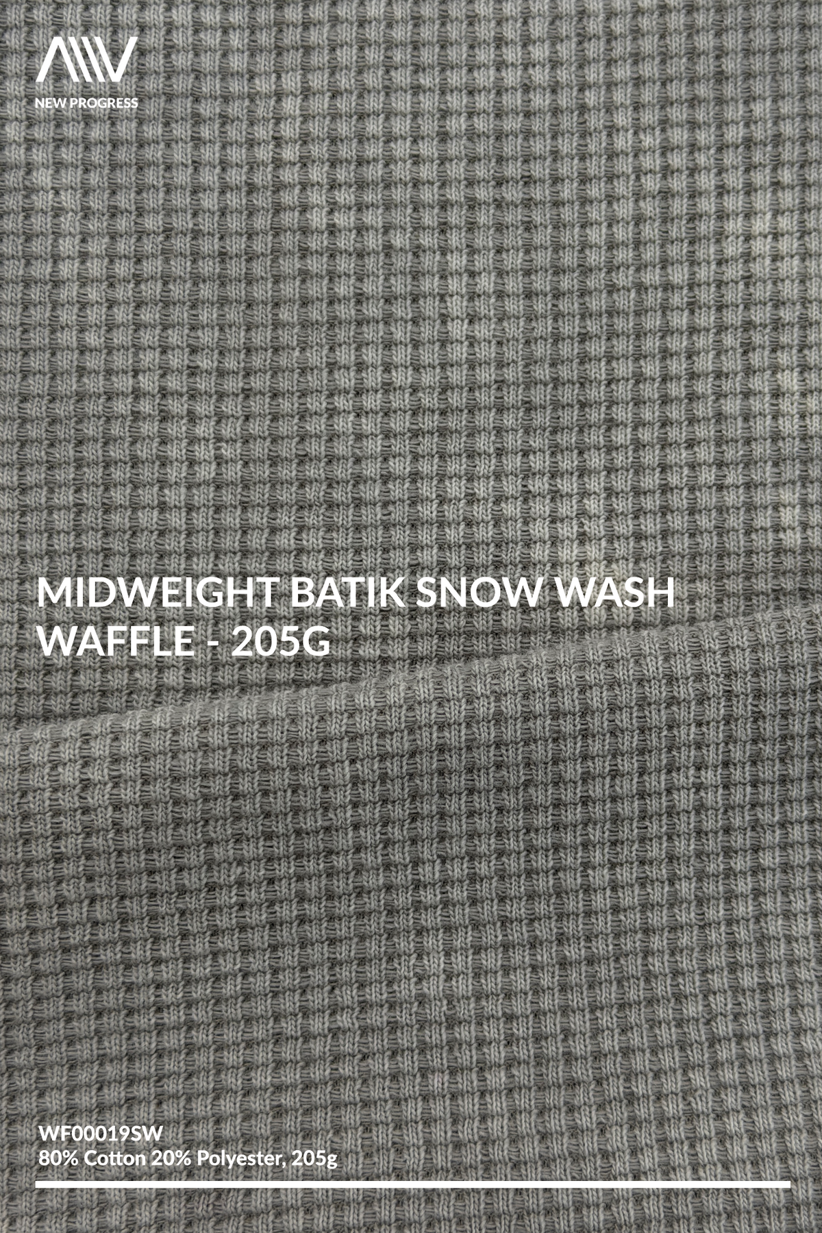 WF00019SW - Midweight Batik Snow Wash Waffle - 205G